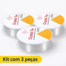 Elástico para Miçangas Pulseiras bijuterias Artesanato Fio silicone Elástico com 10m cada unidades