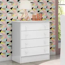 Cômoda Infantil Doce Sonho 777 Branco Qmovi