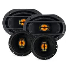 Kit Facil Alto Falantes Portas 6 + Tampão 6x9 Quadriaxial 220w Rms