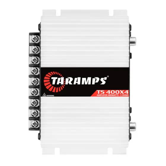 Modulo Taramps Ts400x4 400w 2 Ohms 4 Canais Stereo Som Automotivo Entrada Fio E Rca Ts 400x4 Amplificador 400watts