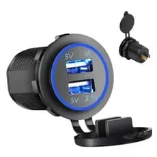 Carregador Para Carros 2 Usb Universal 1.0ae2.1a Tomada Top