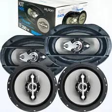 Kit Fácil Leson 280w 6 Quadrixial 4 Alto Falantes 6 + 6x9 polegadas
