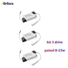 Kit 3/6/9 un Reator Driver 8w Até 25w para Painel Led Embutir Sobrepor bivolt
