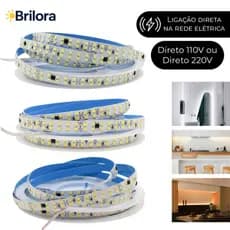 Fita Led Direta Dupla Rolo 10m 240leds/m 110v ou 220v Não Usa Fonte