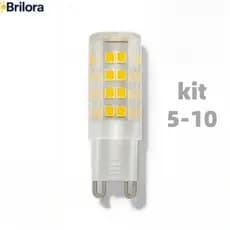 Kit 5/10 Lâmpada Led 7W G9 Halopin | Luz Quente 2700K | Luz Fria 6500K Bipino | Arandelas e Decoração Bivolt