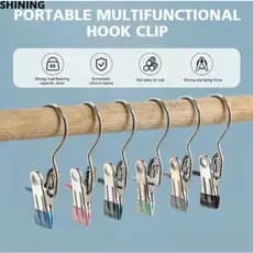 GUIANA Mini Cabide Gancho para Roupa Ganchos de Calça Jeans Aço Inoxidável