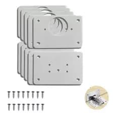 Kit 24 Un Placa Reparo Dobradiça Porta Armário Móveis Fixo