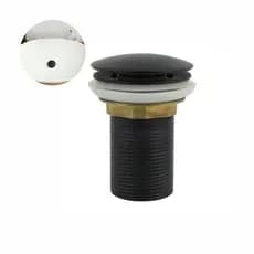 Válvula Click Para Pia De Banheiro Em Inox Preto Fosco 1.1/4 (Diâmetro Maior)