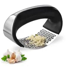 Espremedor De Alho Inox Manual Resistente Com Pressao Rapida