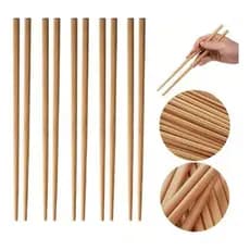 Kit Hashi em Bambu para Comida Japonesa Oriental Ekos 5 Peças