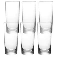 Jogo de 6 Copos em Vidro 465ml para Água, Suco, Drink e Refrigerante Cozinha, Mesa Posta e Casa Nova