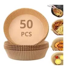 kit Forma Descartável Redonda para Airfryer – Papel Antiaderente – 50, 100, 150, 200 ou 300 Unidades