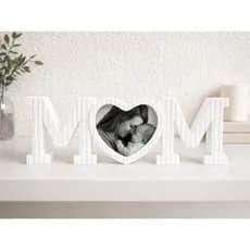 Porta-Retrato Decorativo "MOM" | Presente Dia das Mães