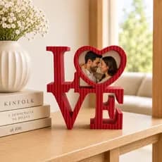 Porta Retrato Decorativo LOVE  – Decoração Romântica Moderna