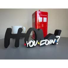 Letreiro Friends How You Doin Decorativo 3D