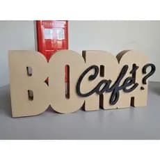 Letreiro Decorativo "Bora Café?" - O Toque Especial Para Seu Cantinho!