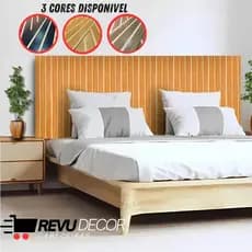 Kit Ripado MDF para Cabeceira King  Queen Casal Solteiro 1.11 MT + Kit Instalação Móveis