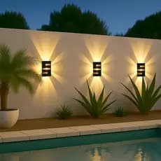 Kit  Arandela Frisos e Facho Externa Interna Preta / Branca com LED Branco Frio ou Quente