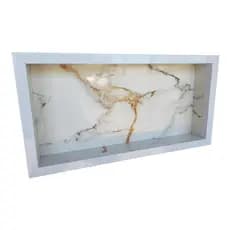 Nicho De Porcelanato Para Banheiro 60x30x10 cm De Embutir Na Parede Porta Shampoo