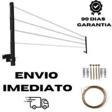 Varal Roupa Articulável de Aluminio de Parede Até 80Kg Praticidade no dia a dia + KIT INSTALAÇÃO