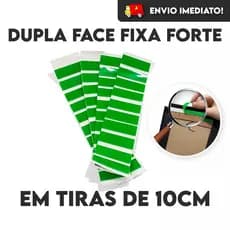 Fita Dupla Face Extra Forte 10 Unidades TIRAS de 9mm x 10cm por Cartela - Cabeceira Estofada Modular