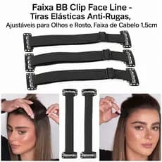 Faixa Elástica Anti-Rugas Ajustável para Olhos e Rosto – Conforto, Sustentação Facial e Beleza Natural (1,5cm)