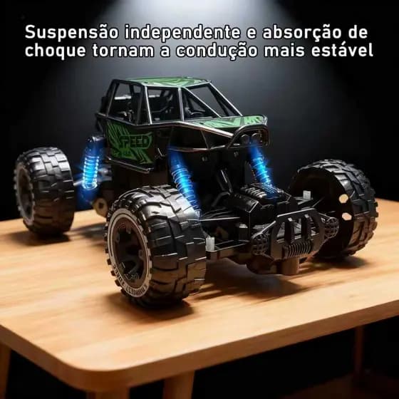 Aventuras ao Ar Livre Carro RC - Todo Terreno Bateria Recarregável Brinquedo Interativo