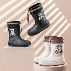 Botas de chuva novo estilo feixe boca moda feminina sapatos de água antiderrapante impermeável velo-velo botas de chuva