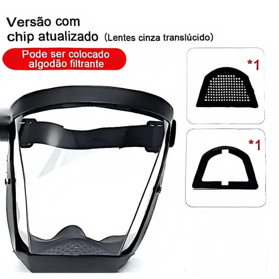 Protetor ativo Híbrido protetor facial completo Acrílico Esportes Equitação ciclismo Cozinha Soldagem Pesticid