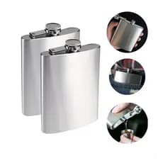Cantil de Bolso 220 ml Porta Bebida em Aço Inox Whiskeira Rum Vodka