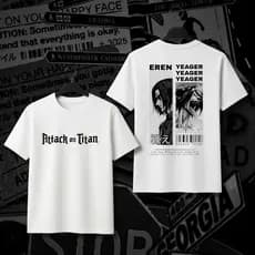 Camiseta Unissex Algodão Anime Attack On Titan Eren Yeager