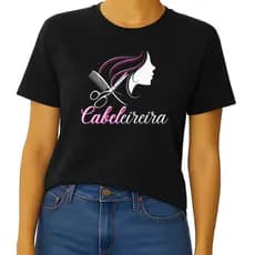 Camisa Profissional Cabeleireira Camiseta Feminina Cabeleireiros Trabalho