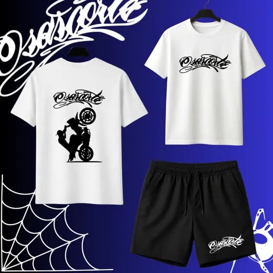 Kit Camiseta + Short Tectel E Osascorte Moto Empinando Dando Grau 244 Original