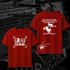 Camiseta Osascorte 244 Camisa Aranha Moto E Grau Dixava Frase Que o Senhor Motoqueiro