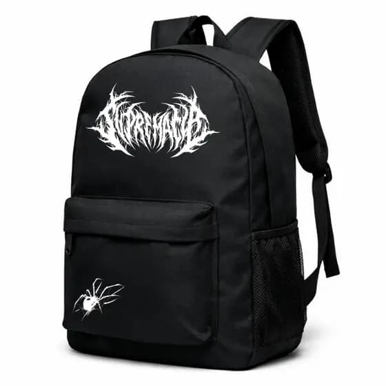 Mochila Aranha Rock Streetwear Masculina Feminina Bolsa Escola Viagem Passeio Reforçada