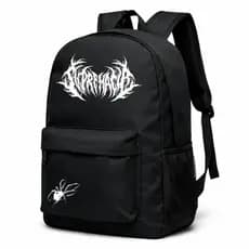 Mochila Aranha Rock Streetwear Masculina Feminina Bolsa Escola Viagem Passeio Reforçada
