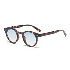 Vintage Arroz Prego Redondo Óculos De Sol Das Mulheres Dos Homens Marca Hawksbill Azul Tons Feminino Design Da Masculino