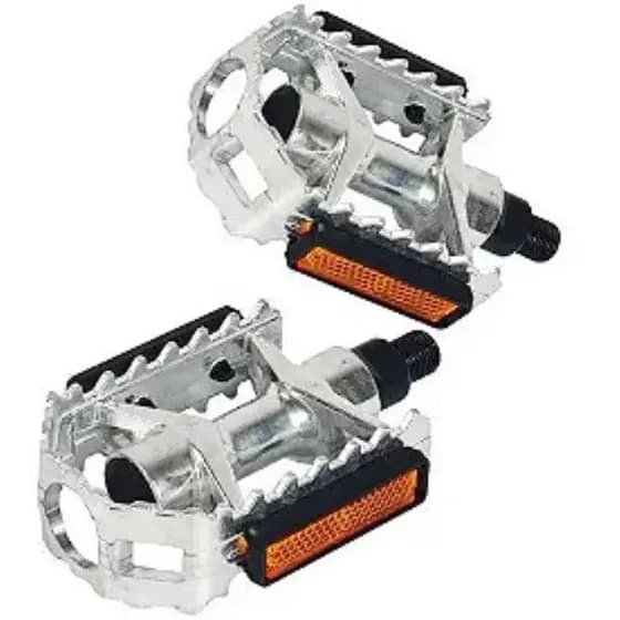 Pedal Alumínio Eixo 9/16 Mtb Refletor Bicicleta Plataforma