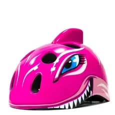 Capacete Bicicleta Infantil Absolute Kids Original Tubarão Rosa Skate Patins