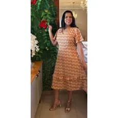 vestido Mídi Estampado