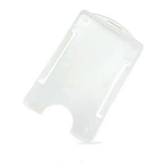 01 Protetor de Cartão Crachá Rígido VERTICAL Transparente