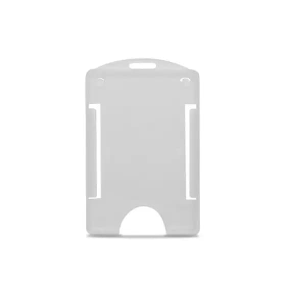 50 Unidades Porta Cartão/Crachá Rígido Vertical Transparente