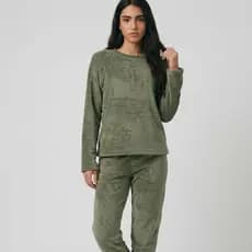 Pijama Feminino Inverno Ultra Soft Manga Longa Frio Intenso Quentinho Peluciado Fofinho Macio Lindo