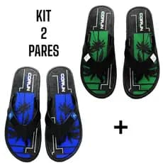 Kit 2 Pares chinelo masculino sandália masculina chinelo chinela maculino antiderrapante