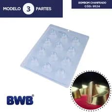 Kit 1-5 Forma BWB Bombom Chanfrado com Silicone 3 Partes Chocolate Doces Finos Luxo