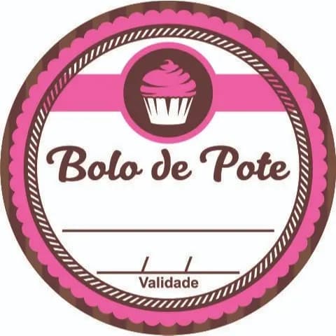 Etiquetas Adesivas Bolo de Pote