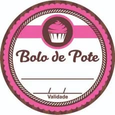 Etiquetas Adesivas Bolo de Pote