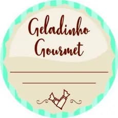 Kit 60-300 Etiquetas Adesivas Geladinho Gourmet Redonda para Embalagem de Geladinho