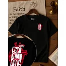 Camiseta 100% Algodão Gospel para crianças Juvenil e Infantil Menino Menina 2 ao 16 anos Escolhido por Deus