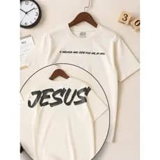 Camiseta Infantil Evangélica Algodão Unissex Estampa Jesus Roupa Gospel 2 a 16 Anos